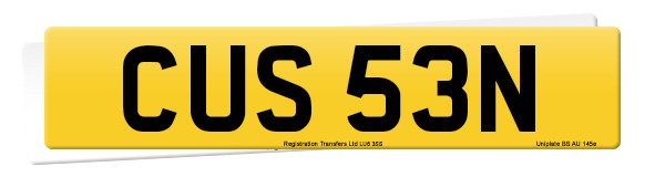 Registration number CUS 53N